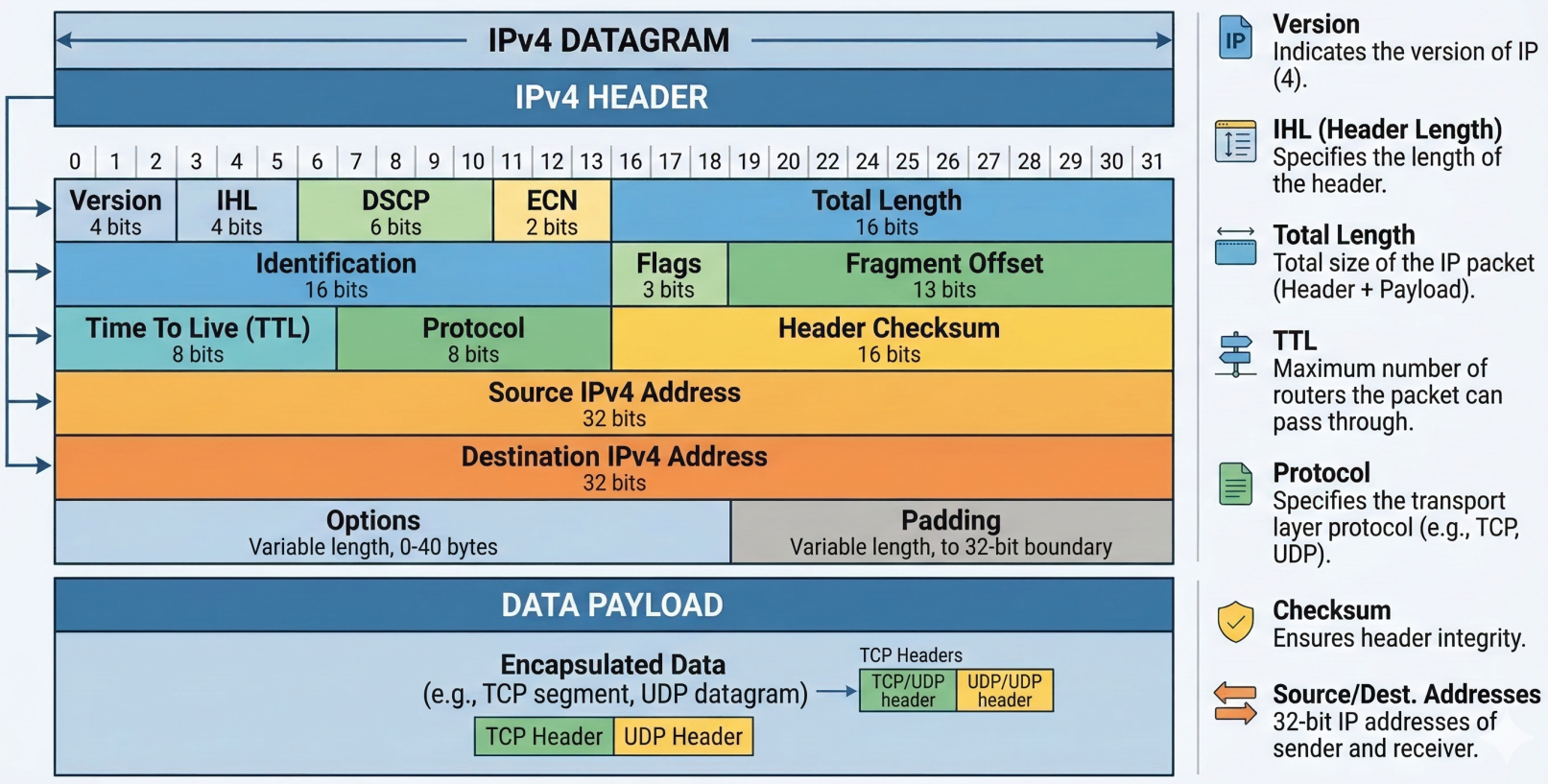 IPv4 Datagram Structure