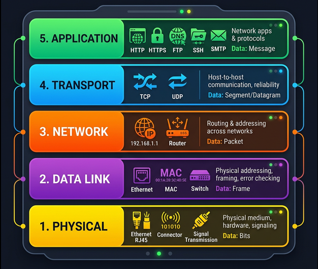 TCP/IP 5-Layer Model