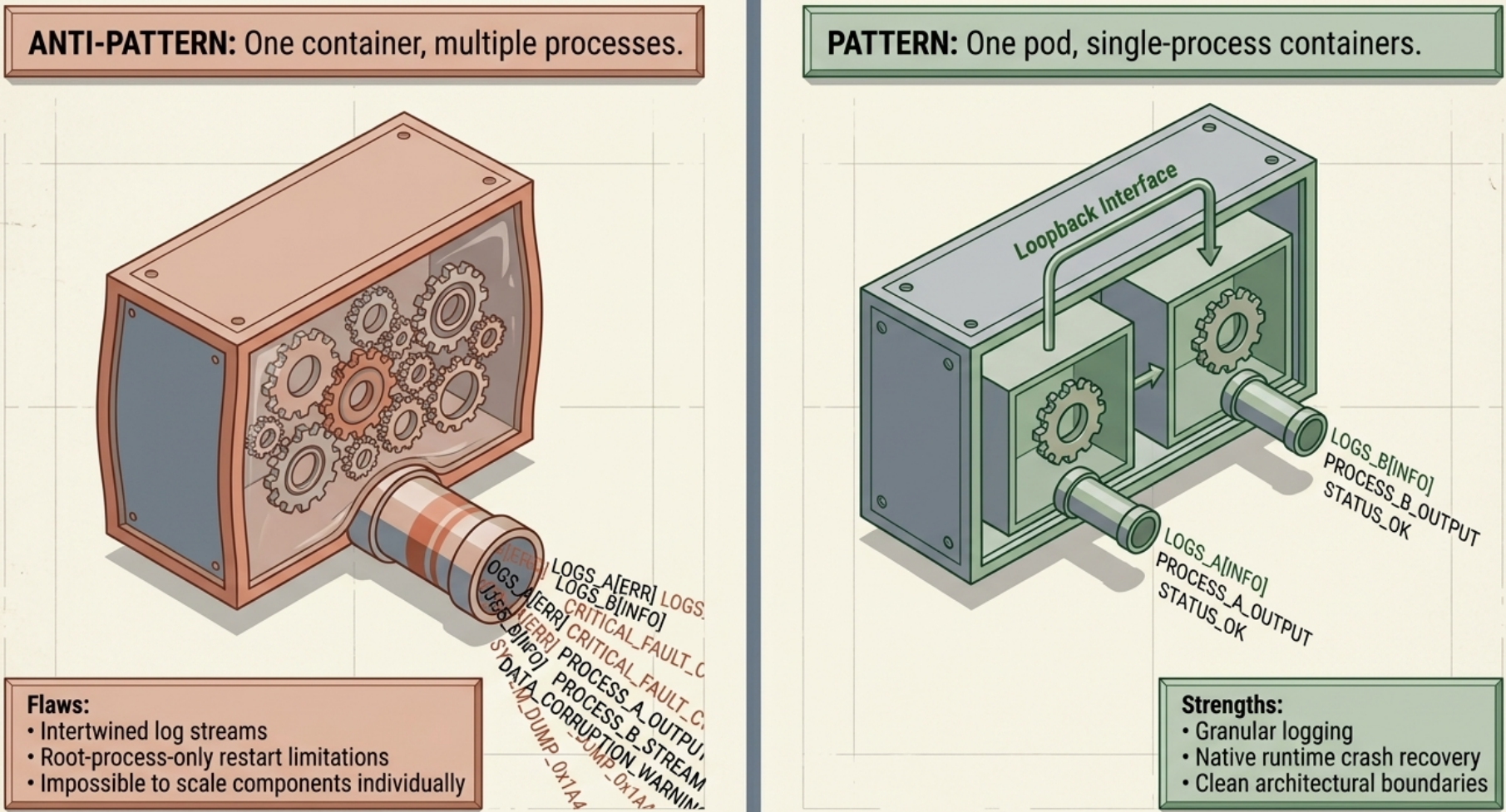 One Process per Container